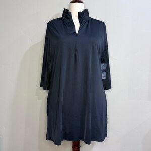 NWT Chlorine Resistant Plus Size Black Swim Tunic - Size 20